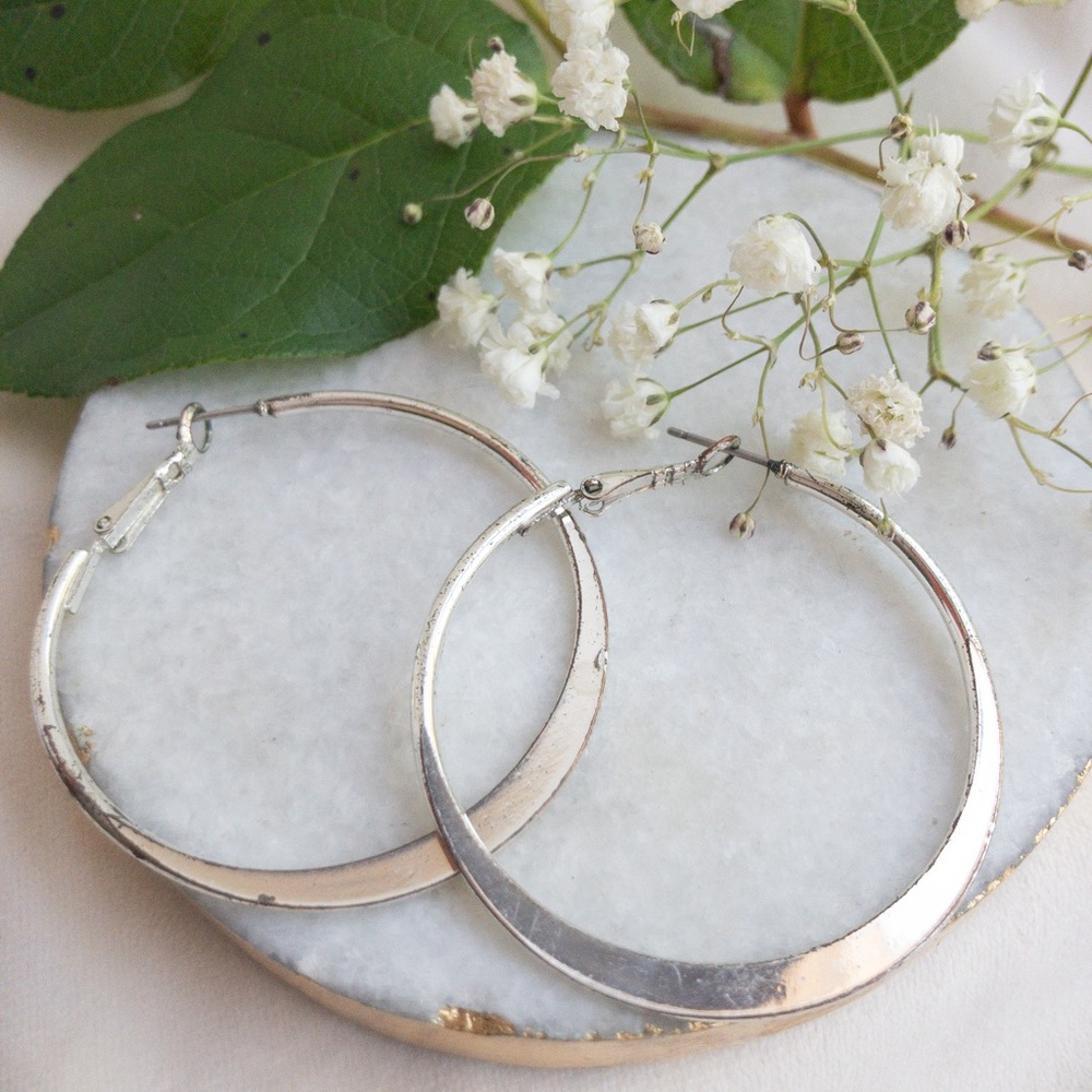 Silver Hoop Earrings